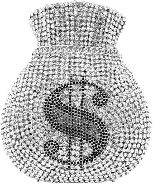 Women Money Pouch Evening Bag Sparkling Crystal Purses Rhinestones Wedding Party Prom Clutch | Amazon (US)