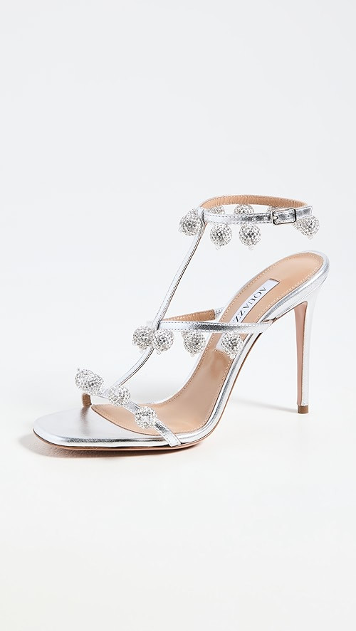 Aquazzura 105mm Cha Cha Cha Crystal Sandals | SHOPBOP | Shopbop