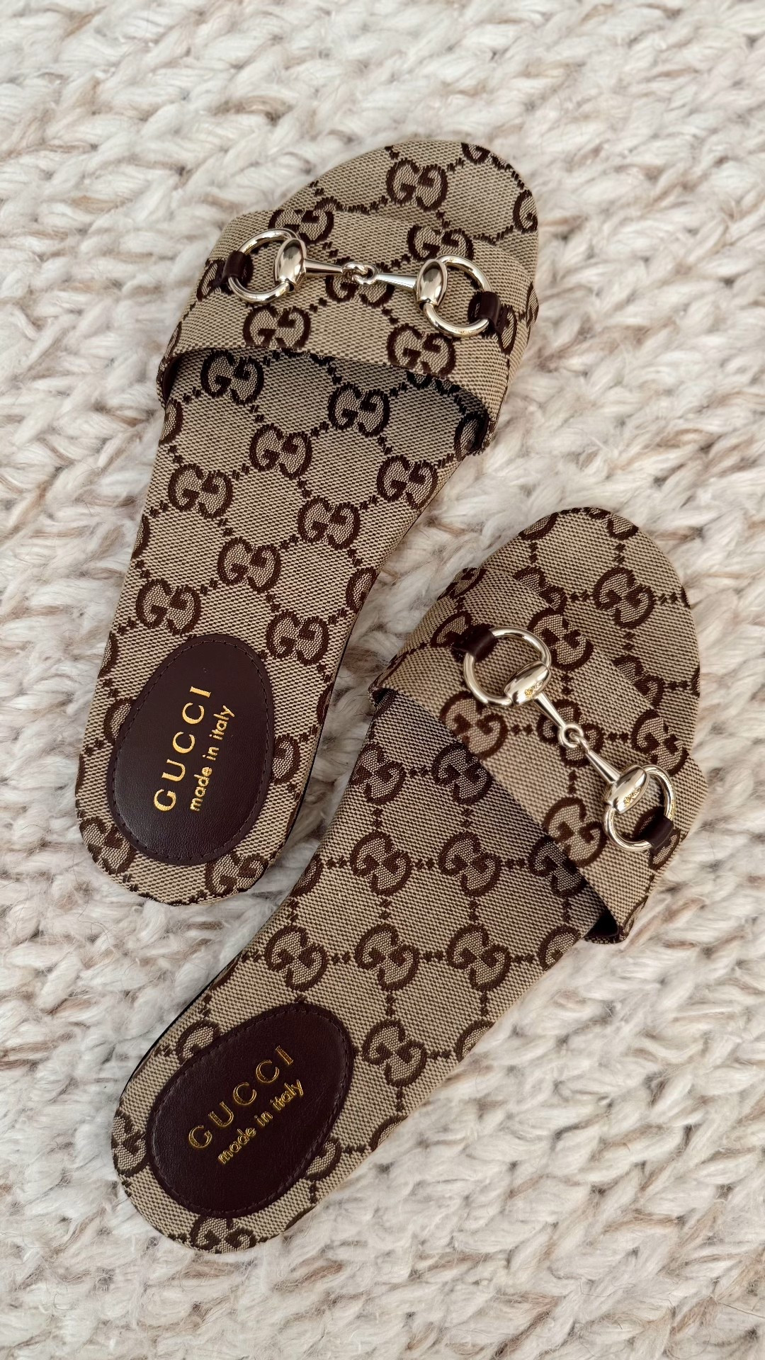 When you trade in the Sherpa for the sand, your wishlist changes too! What was under my tree for 🌴🎁✈️✔️! 
10/10 

Gucci slides. Sandals. Gifts for her. Luxe gift. 

#LTKGiftGuide #LTKOver40 #LTKTravel