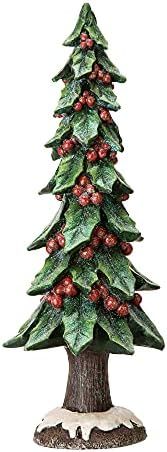 glitzhome Hand-Painted Resin Christmas Tree Tabletop Xmas Holiday Centerpiece Decoration, 20" H, ... | Amazon (US)