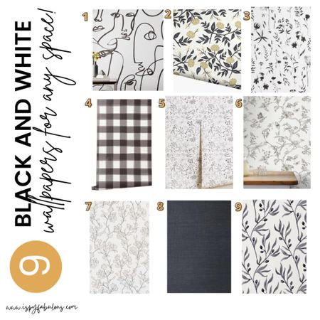 Looking for the perfect black and white wallpaper? Me too! I shared all about our bathroom renovation on the blog including these 9 black and white wallpapers I’m deciding between. Which one is your favorite? #wallpaper 

#LTKsalealert #LTKunder100 #LTKhome