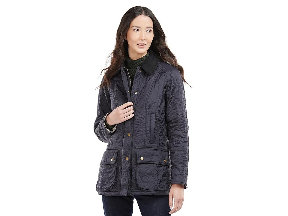 Barbour Barbour Beadnell Polarquilt Jacket Women's Clothing Navy/Navy : 10, Polyamide/Polyester | Zappos