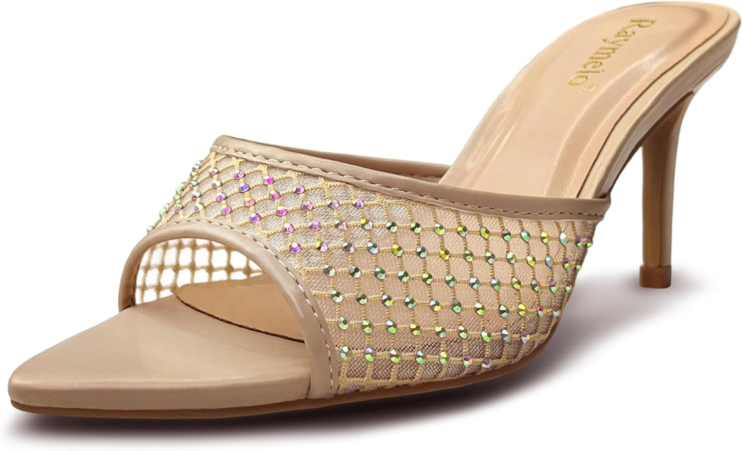 Raymelo Open Toe Heeled Mules for Women Slip On Heels Transparent Mule Sandals Womens Heeled Sand... | Amazon (US)