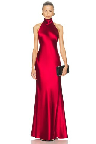 Ralph Lauren Collection Chilton Sleeveless Gown in Red | FWRD 