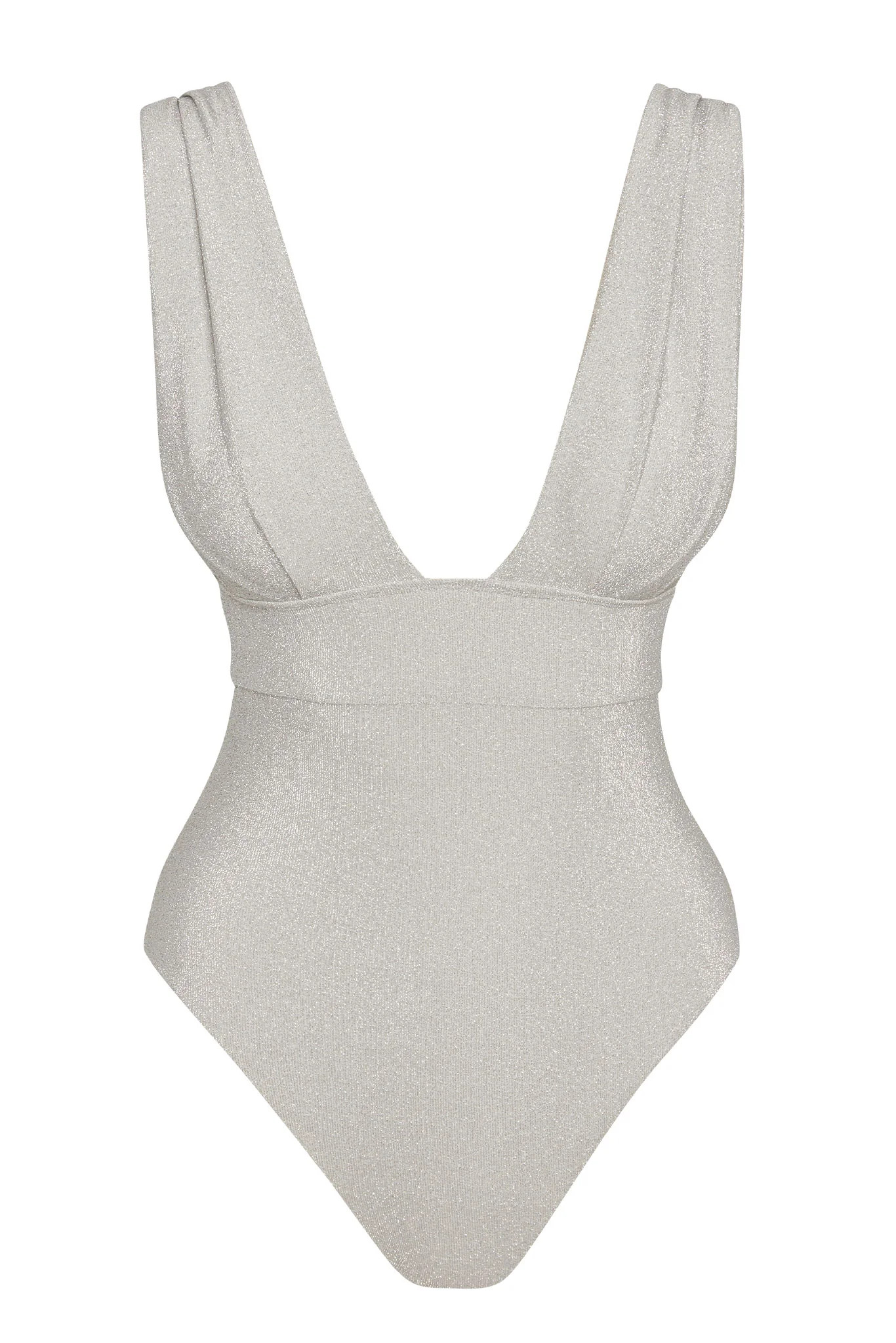 Aruba One Piece - Soft Silver Shimmer | Monday Swimwear