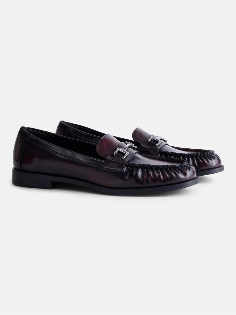 No Boundaries Women's Faux Leather Loafers | Walmart (US)