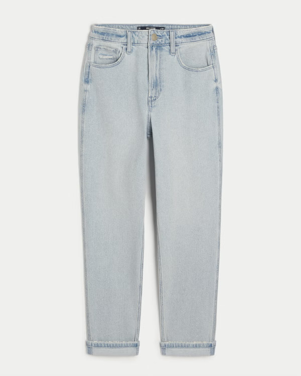 Women's Ultra High-Rise Light Wash Mom Jeans | Women's Bottoms | HollisterCo.com | Hollister (US)