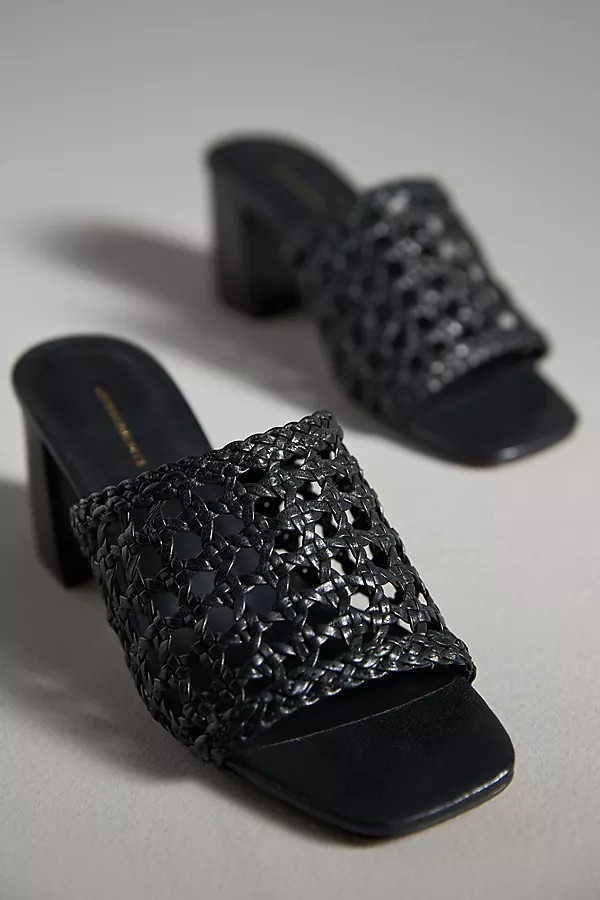 Woven Block-Heel Mule Sandals | Anthropologie (US)