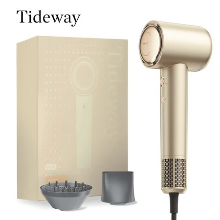 Tideway H11 Hair Dryer with Diffuser High-Speed 110 000 RPM Brushless Motor Plasma Tech Smart Temp Control Lightweight Gold | Walmart (US)