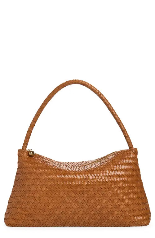 Madewell The Signature Woven Collection Leather Shoulder Bag in Burnt Sienna at Nordstrom | Nordstrom