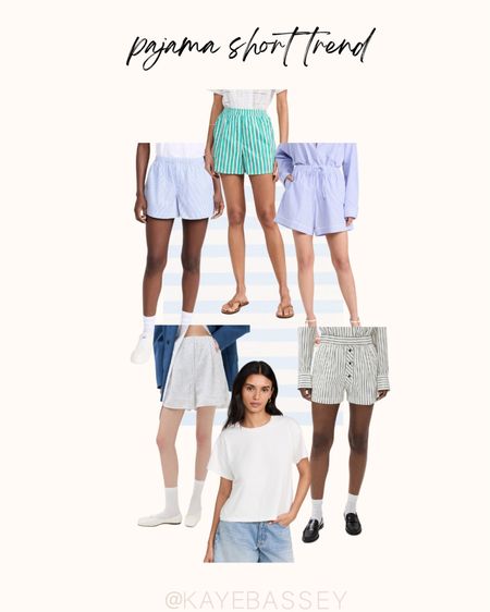 Pajama short trend / boxer short trend - get ahead of the curve for this summer by shopping these striped shorts striped boxer shorts #shopbop #boxers #shorts #stripes #summer #ootd 

#LTKstyletip #LTKtravel #LTKSeasonal