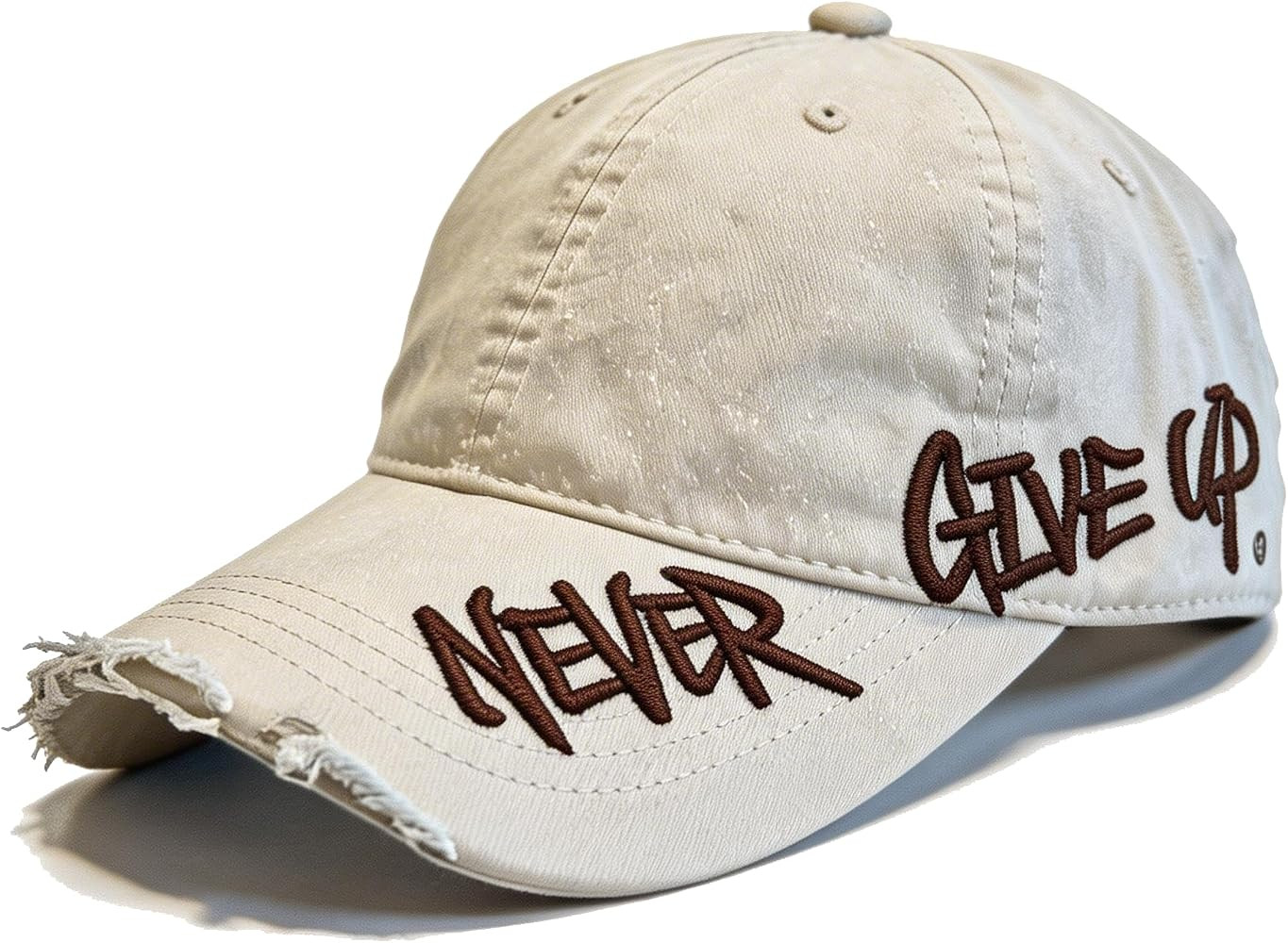 Never Give Up Distressed Cap Embroidered Hat Baseball Cap for Men Women Trucker Dad Hat Novelty V... | Amazon (US)