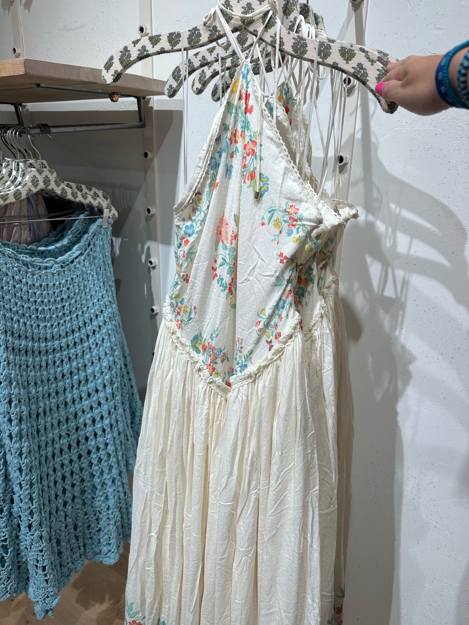 this white floral halter dress from free people is gorgeous for summer! Ranges from sizes XS-XL! Priced at $228!

#LTKMidsize #LTKPetite