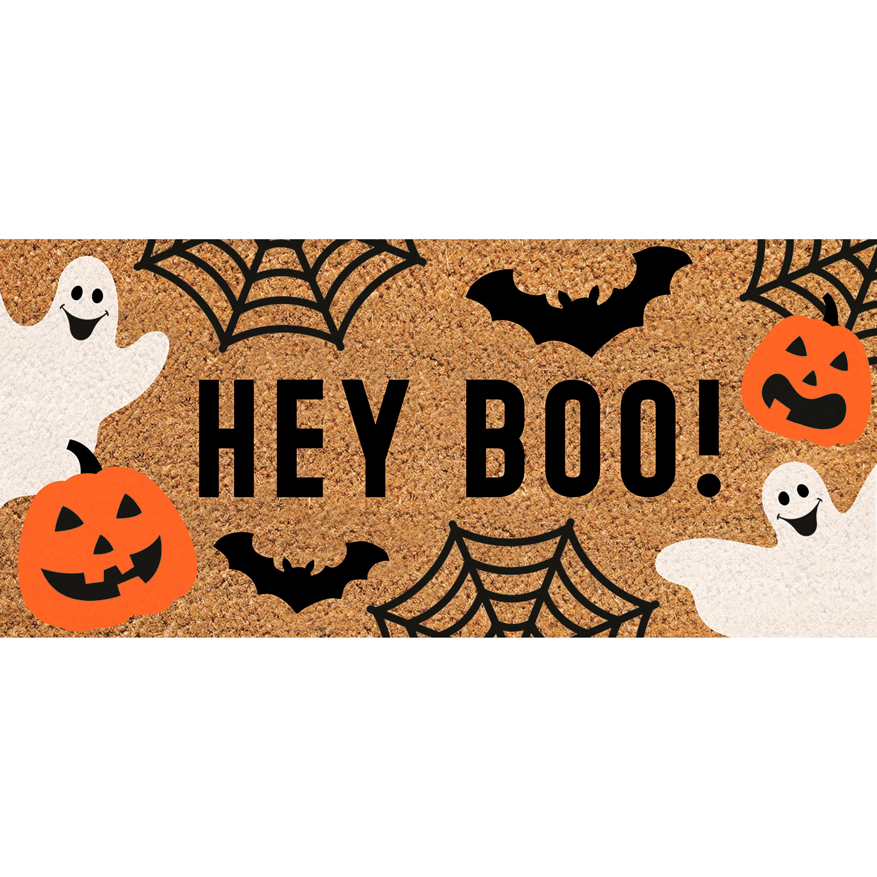 Horicon Hey Boo Halloween Flocked Coir Sassafras Switch Mat | Wayfair North America