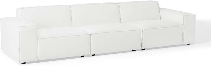 Modway Restore Upholstered Fabric Sectional, 3 Seater Sofa, White | Amazon (US)