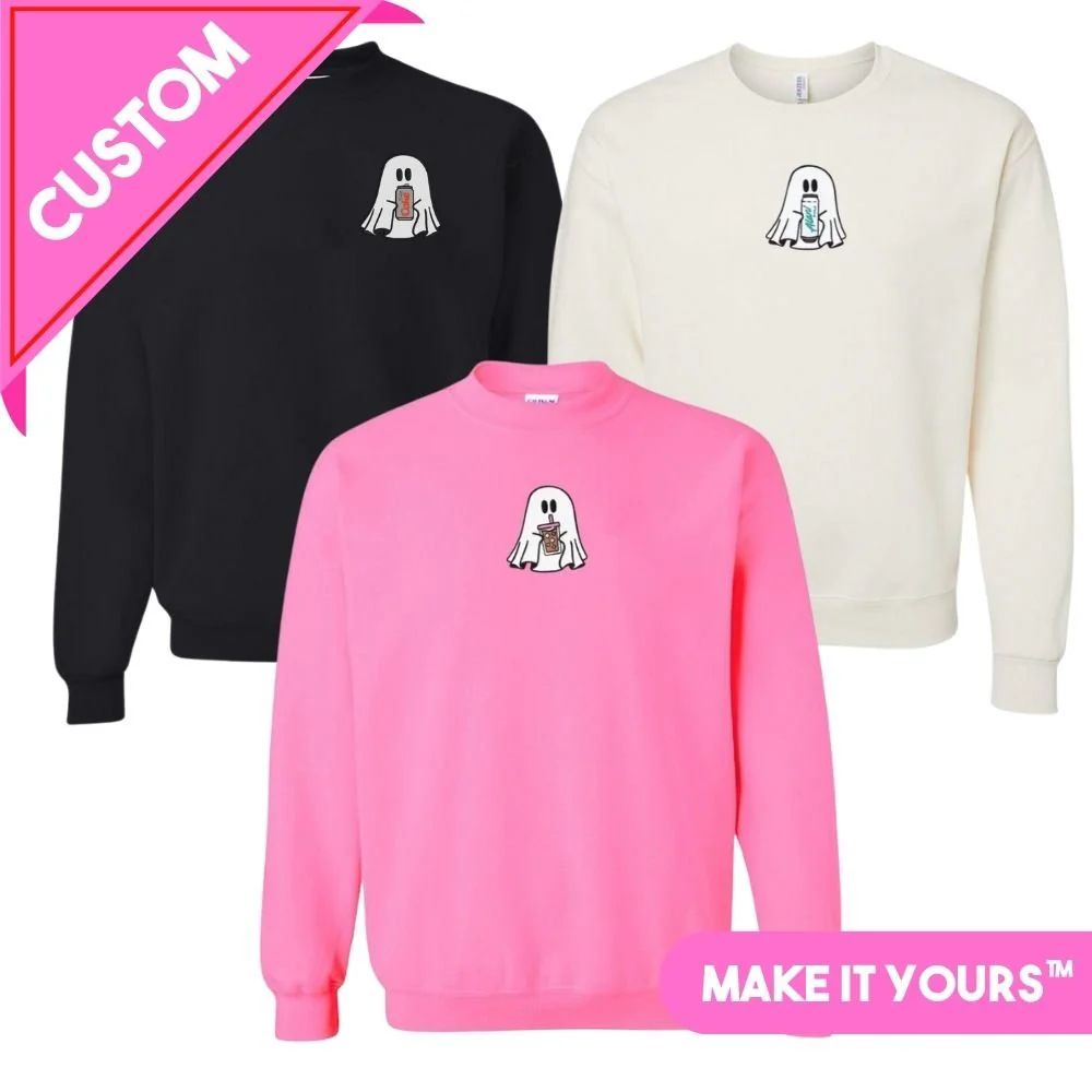 Make It Yours™ 'Ghost Drinks' Crewneck Sweatshirt | United Monograms