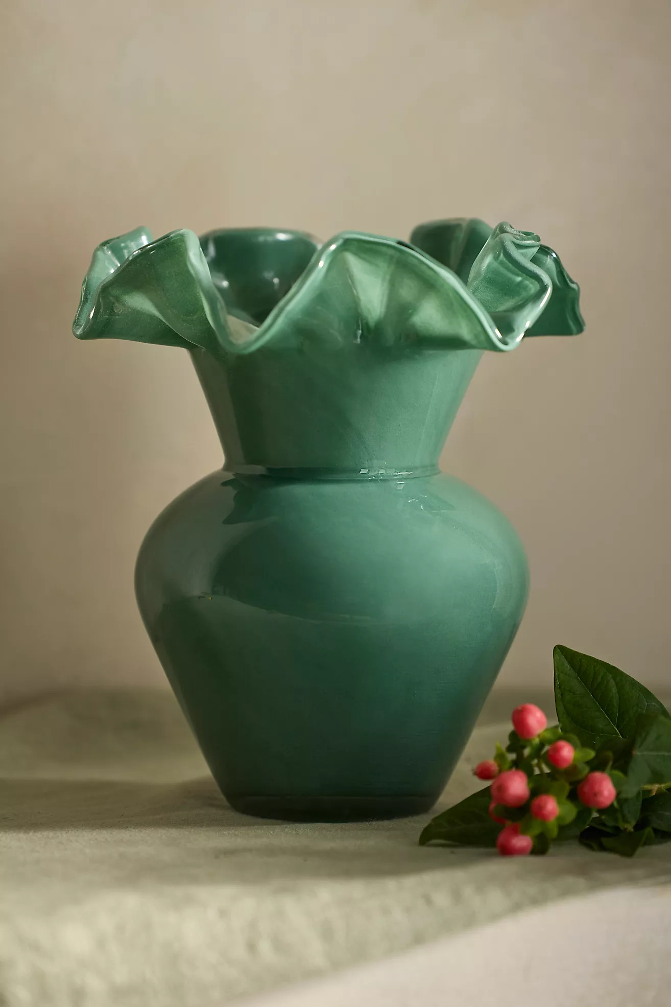 Ruffled Glass Bud Vase | Terrain