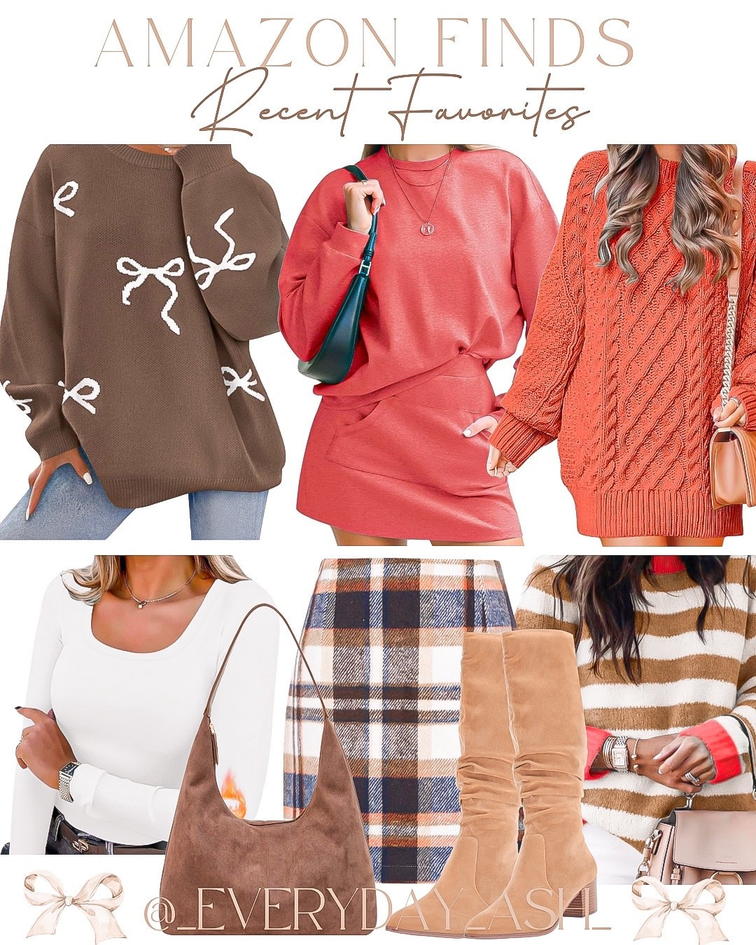 Amazon // Thanksgiving outfit ideas 💕

Brown sweater, Thanksgiving outfit, fall fashion, Amazon fashion, two piece set, sweater dress, white long sleeve, fall skirt, fall sweater, fall
Boots, suede bag 

#LTKHoliday #LTKStyleTip #LTKSeasonal