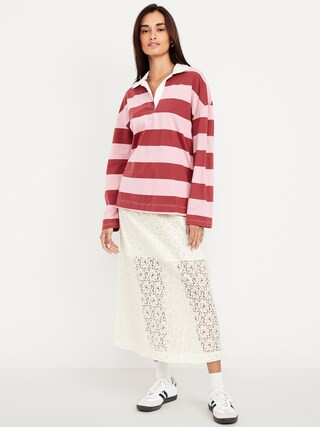 High-Waisted Lace Midi Skirt | Old Navy (US)