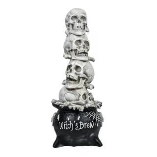 National Tree Company 38 in. Halloween Stacked Skulls Cauldron HH75-P173256ZW1 - The Home Depot | The Home Depot