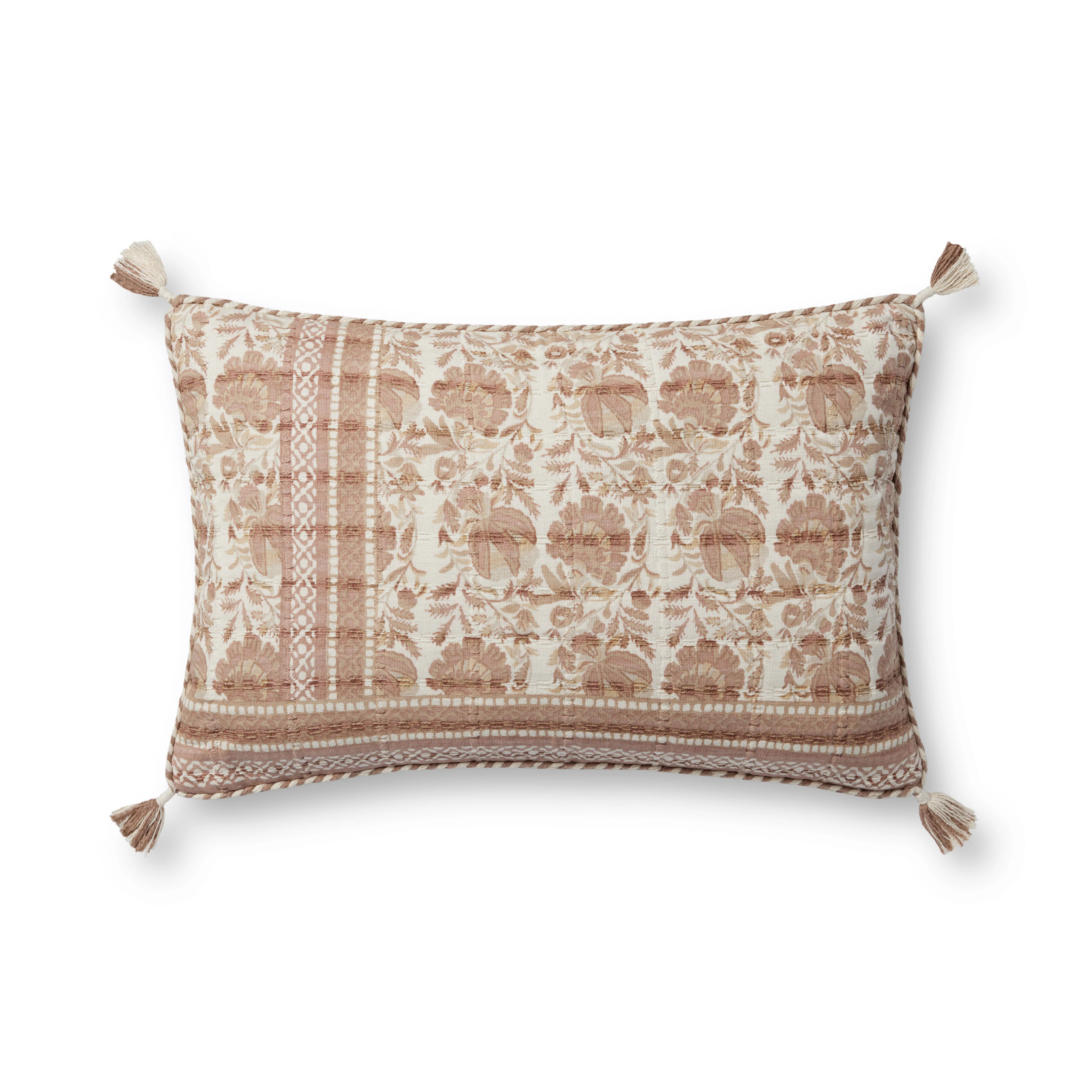 Tassels 100% Cotton Lumbar Throw Pillow | Birch Lane