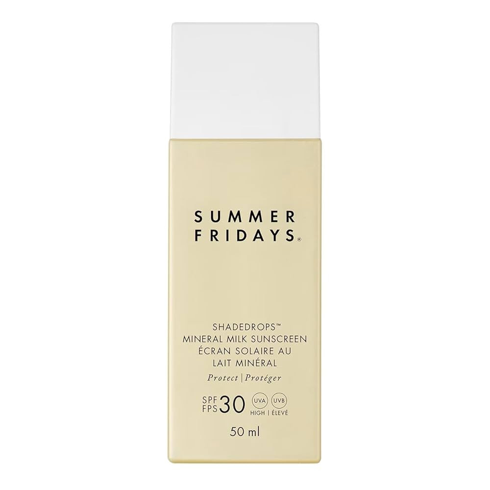 Summer Fridays ShadeDrops Broad Spectrum SPF 30 Mineral Milk Face Sunscreen with Zinc Oxide - Lig... | Amazon (US)