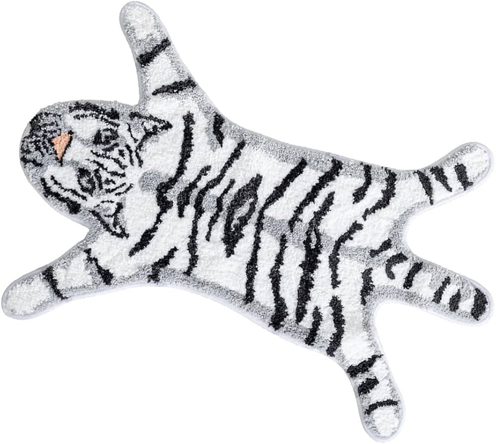 Tiger Shaped Bathroom Rug Animals Bath Mat Rug Non-Slip Bathroom Door Mat for Bedroom Bathroom Ki... | Amazon (US)