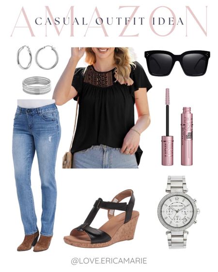 Here's a cute lace top paired with denim jeans that you can wear for a casual everyday look!
#curvyoutfit #momoutfit #amazonfinds  #casuallook

#LTKstyletip #LTKshoecrush #LTKSeasonal