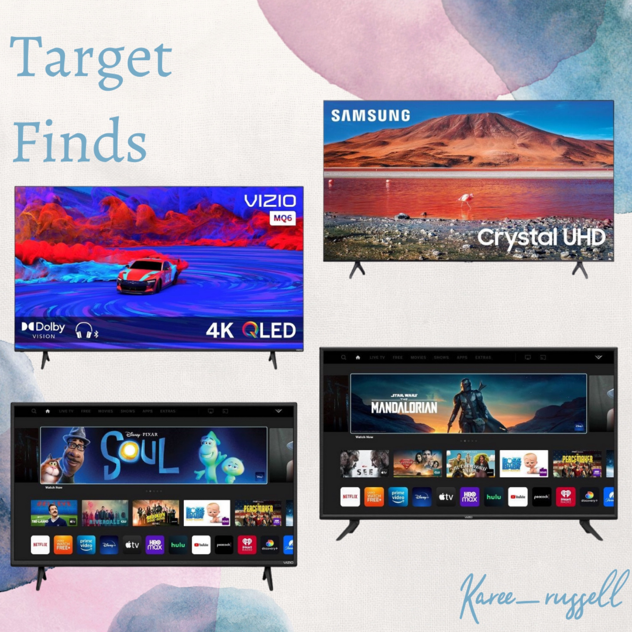 Up to 35% off Tv, sound bars & more! 
Check out these awesome deals at Target! (Personally have several Vizio TVs and I cannot complain) 

#LTKsalealert #LTKFind #LTKhome