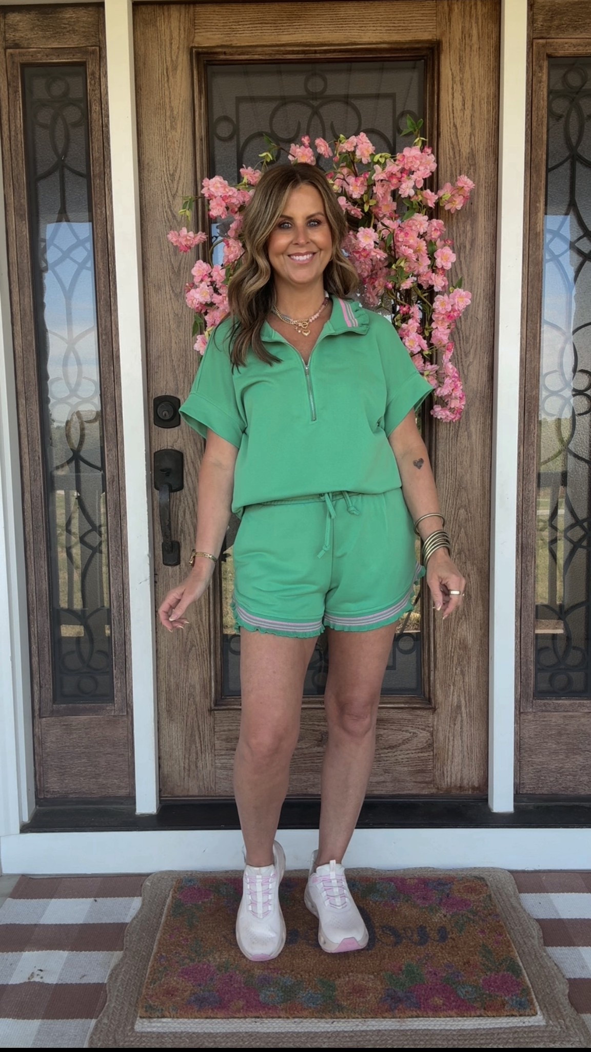 Easy, throw-on-and-go outfit that still looks put together 💚 This set is lightweight, comfy, and perfect for spring and summer days. Sneakers finish it off for an everyday look you’ll reach for on repeat.

#LTKOver40 #LTKootd #LTKmomlife