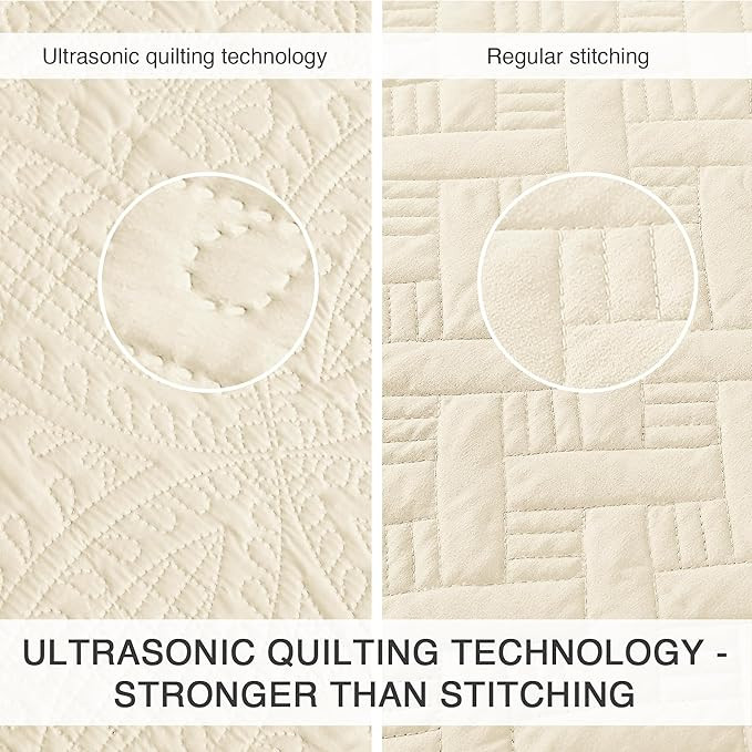 Love's cabin Quilts for Queen Bed Beige Bedspreads Bedding Set - Summer Lightweight Bedspread Com... | Amazon (US)