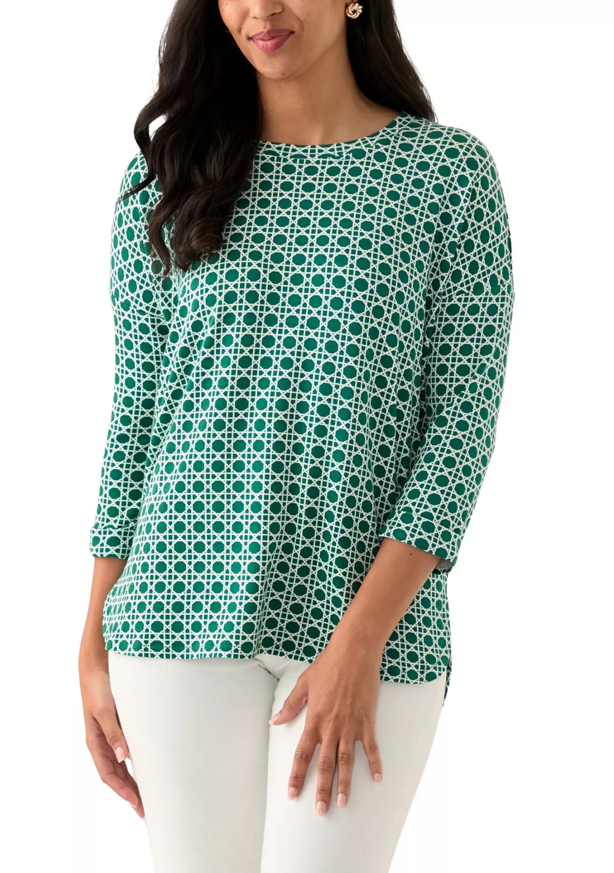 Women's 3/4 Printed Baby Terry T-Shirt | Belk