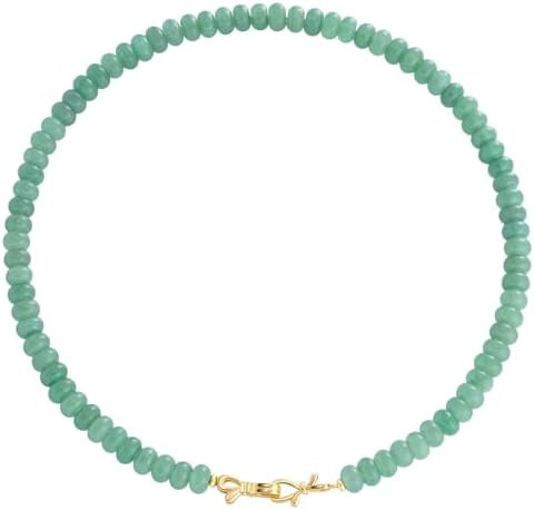 Rainbow Colorful Gemstone Beaded Choker Necklace for Women 14K Gold Bow Birthstone Beads Chokers ... | Amazon (US)