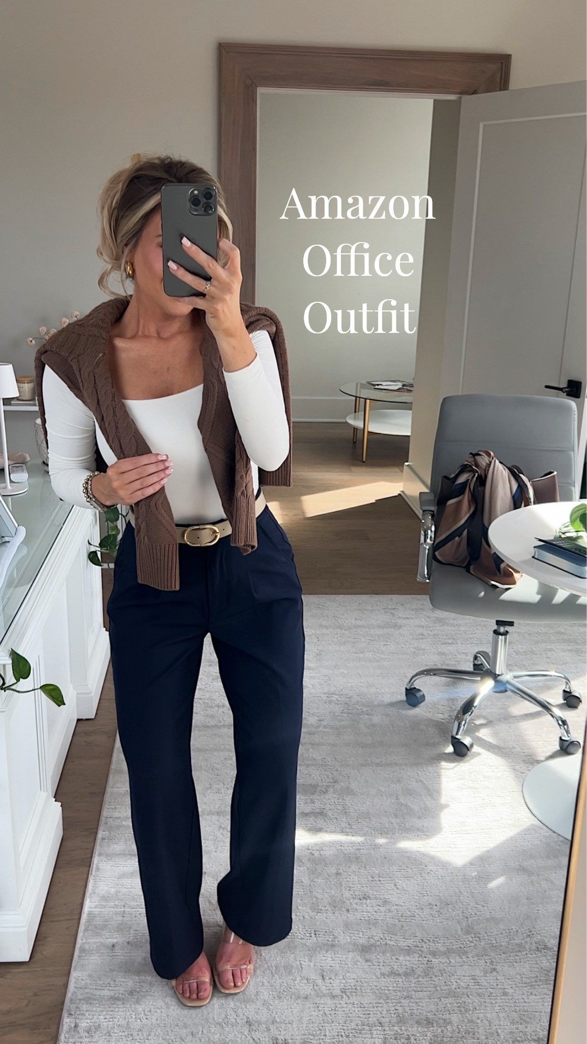 Love this summer business casual outfit for the office. All from Amazon! 

These navy wide leg pants are a staple in my closet! Wearing XS reg. 

Workwear, summer office outfits, business casual

#LTKootd #LTKWorkwear