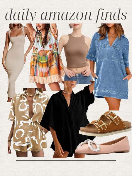 Daily Amazon finds, Free People inspired outfits, vacation outfits, maxi dress, tank, mini dress, denim dress, sandals, spring top, spring outfits, casual outfits

#LTKfindsunder50 #LTKstyletip #LTKshoecrush