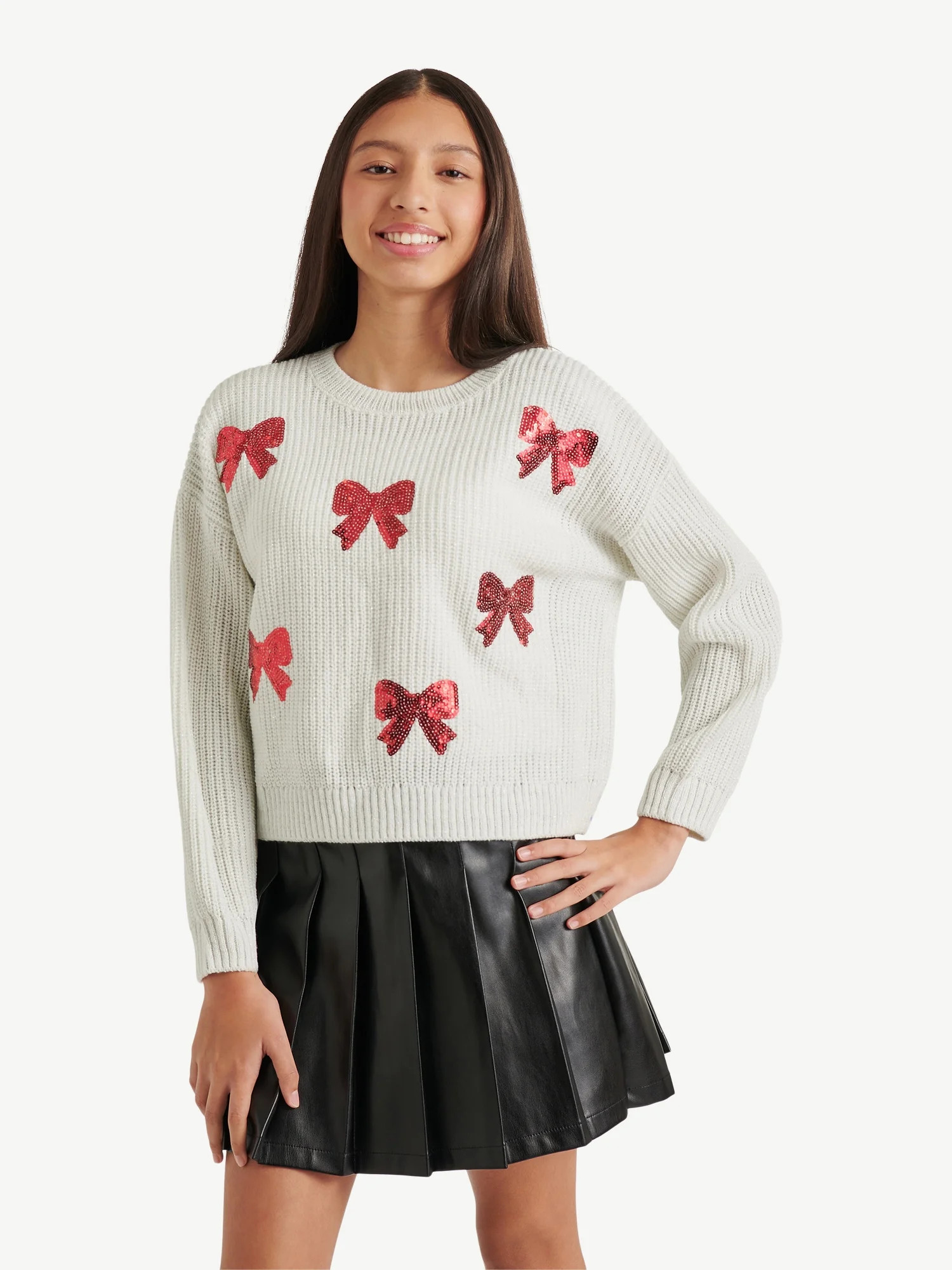 Justice Girls Ribbon Sweater, Sizes XS - XLP - Walmart.com | Walmart (US)