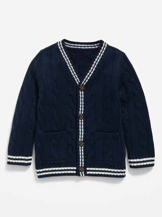 Button-Front Cable-Knit Cardigan Sweater for Toddler Boys | Old Navy (US)