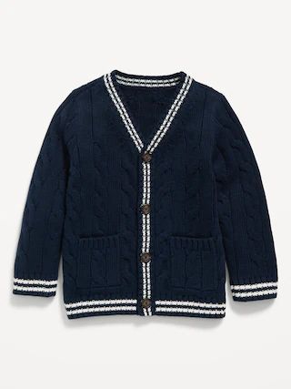 Button-Front Cable-Knit Cardigan Sweater for Toddler Boys | Old Navy (US)