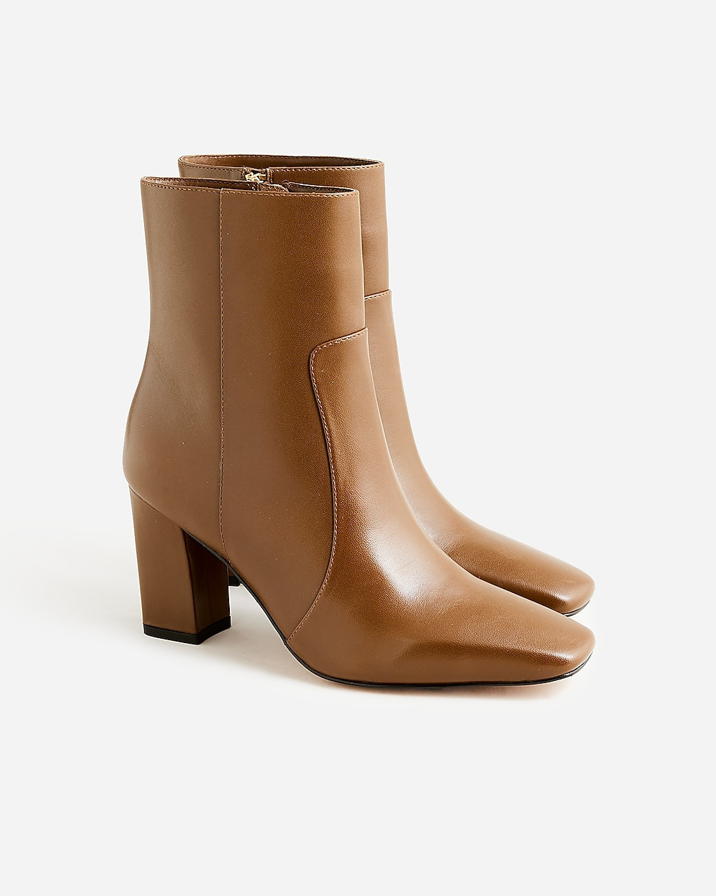 Almond-toe ankle boots in leather | J. Crew US