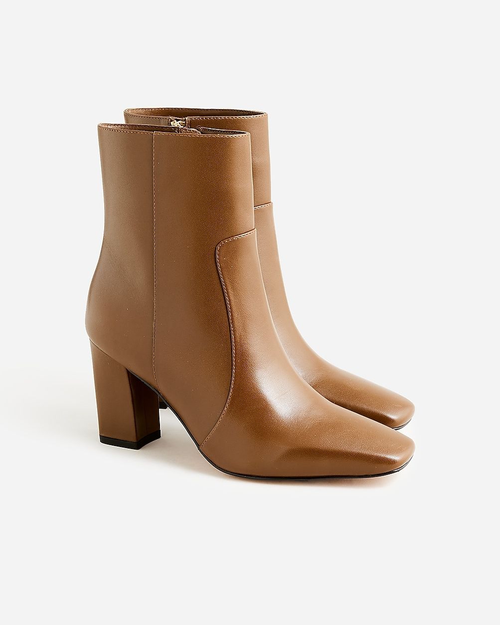 Almond-toe ankle boots in leather | J.Crew US