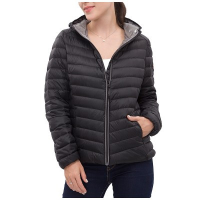 Rokka&Rolla Women's Ultra-Light Real Down Packable Puffer Jacket-Rich Black, size XX Large | Target