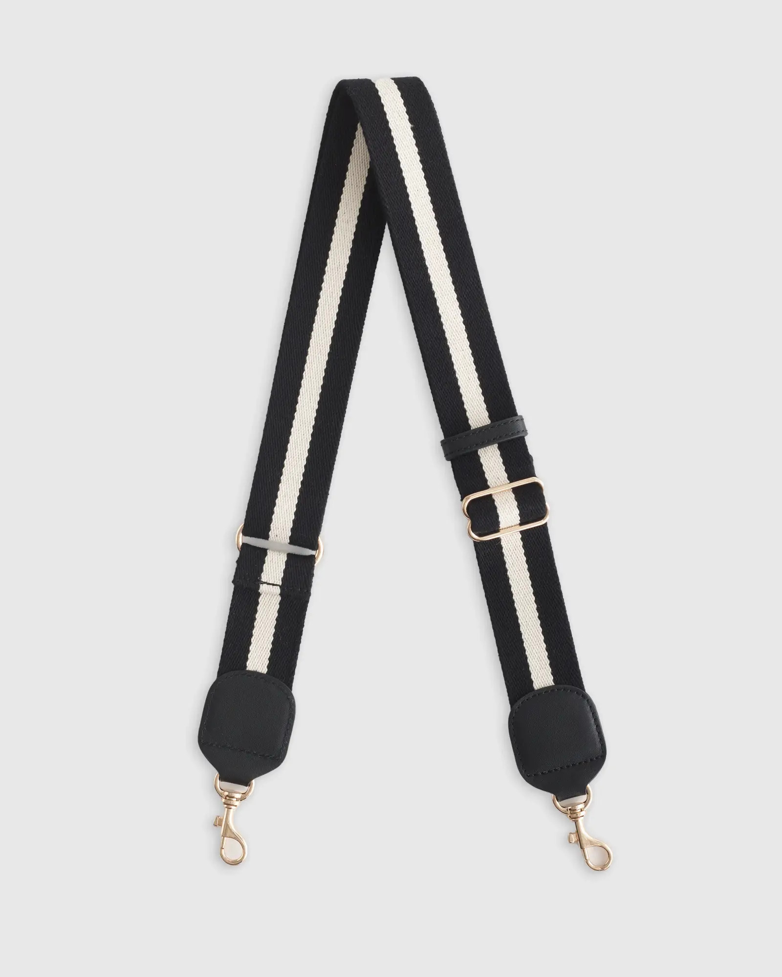 Organic Cotton Adjustable Webbing Strap in Black/Natural | Quince