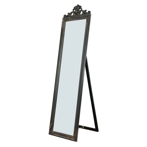 Maryana Antiqued Wood Standing Wall Mirror | Wayfair North America