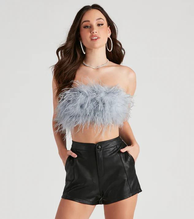 Birds Of A Feather Boa Tube Top | Windsor Stores