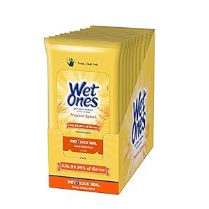 Wet Ones Antibacterial Hand Wipes, Tropical Splash Scent, 20 Count (Pack of 10) | Amazon (US)
