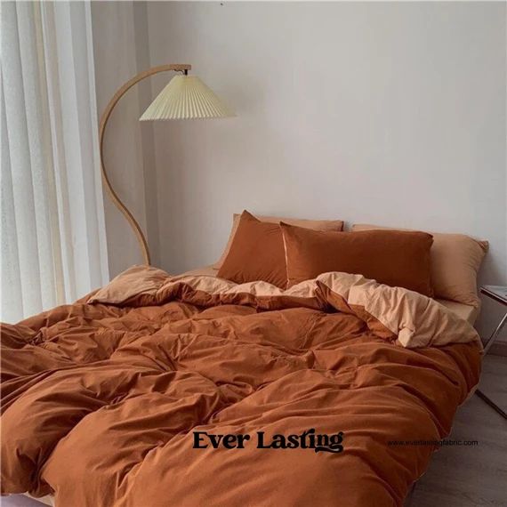 Ever Lasting | Burnt Orange Bedding Set DUO COLORS Queen Bedding Set King  Bedding Set Twin Orang... | Etsy (US)