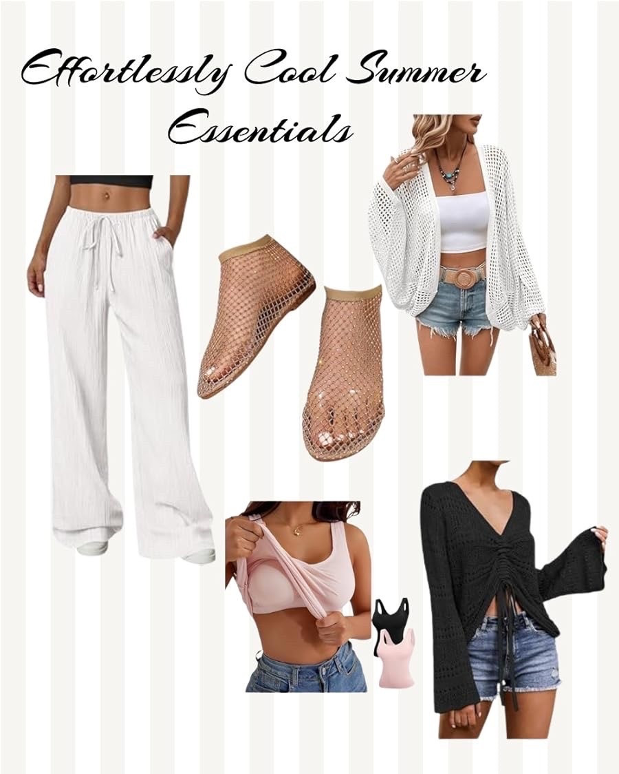 This versatile summer collage captures the laid-back luxury vibe that defines warm-weather dressing for the confident midlife woman. Featuring a mix of breezy textures, relaxed silhouettes, and transitional pieces, this collection shows you how to stay cool and chic from sunrise to sunset.

All linked in my Amazon storefront

#LTKOver40 #LTKMidsize
