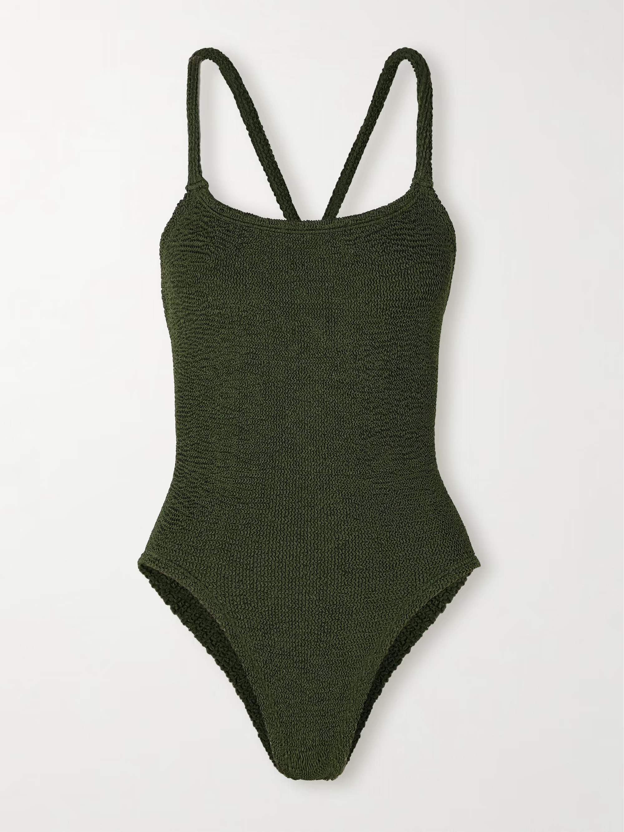 Bette ruffled seersucker swimsuit | NET-A-PORTER (US)