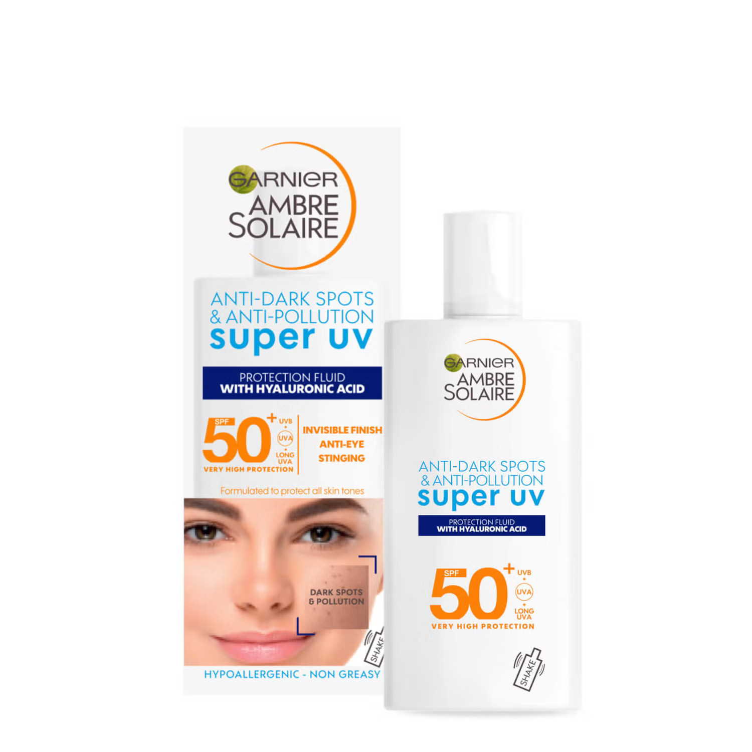 Garnier Ambre Solaire Ultra-Light Sensitive Sun Protection Face Fluid SPF50+ 40ml | Look Fantastic (UK)