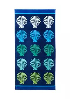 Crown & Ivy™ Blue Shells Beach Towel | Belk